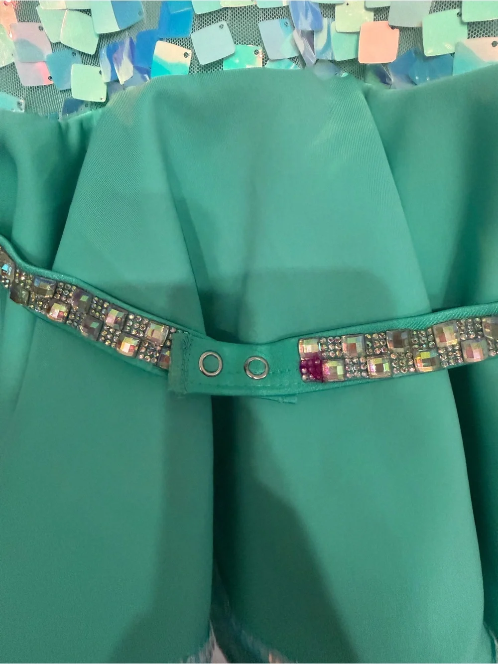Weissman Turquoise Sequin Dance Dress for Kids